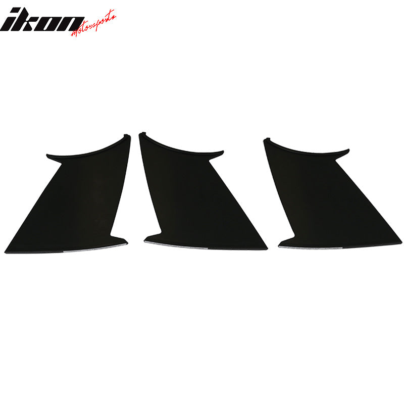 3PC Wing Stabilizer Compatible With 2008-2014 Subaru WRX 2008-2011 Impreza STI, ABS Unpainted Trunk Boot Lip Spoiler & 3M Tape Add On By IKON MOTORSPORTS, 2009 2010 2012 2013