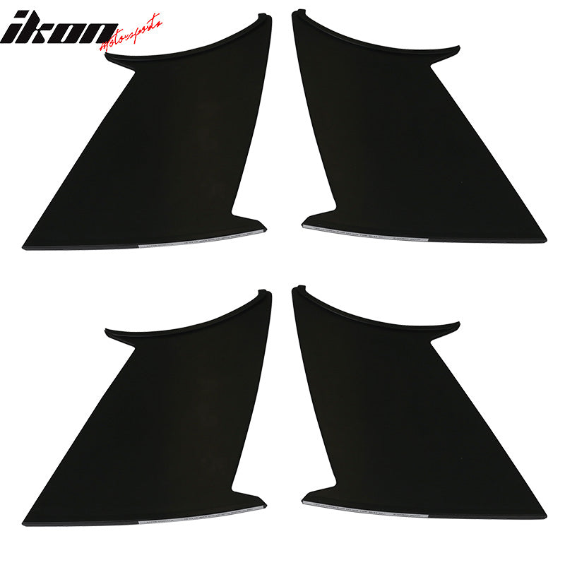4PC Wing Stabilizer Compatible With 2008-2014 Subaru WRX 2008-2011 Impreza STI, ABS Unpainted Trunk Boot Lip Spoiler & 3M Tape Add On By IKON MOTORSPORTS, 2009 2010 2012 2013