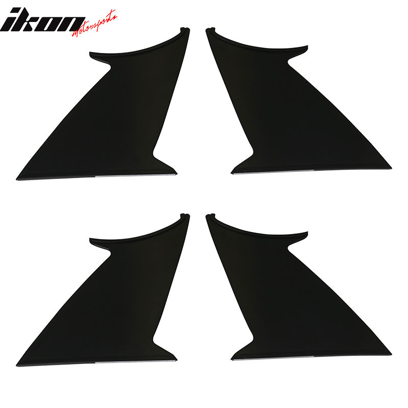 4PC Wing Stabilizer Compatible With 2015-2021 Subaru WRX STI, ABS Unpainted Trunk Boot Lip Spoiler Wing & 3M Tape Add On By IKON MOTORSPORTS