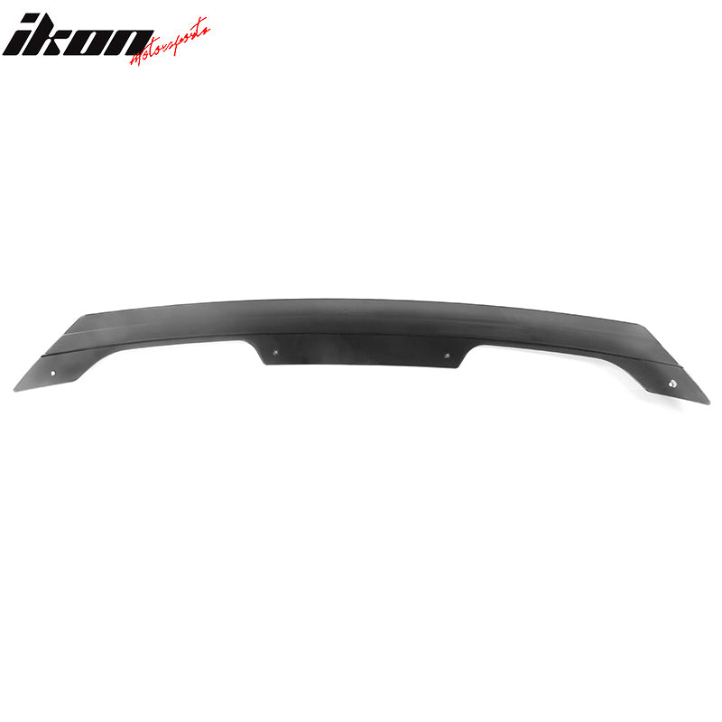 IKON MOTORSPORTS, Trunk Spoiler Gurney Flap Wicker Bill Compatible with 2015-2023 Ford Mustang 2-Door Coupe, GT500 Style Trunk Add on Gurney Flap Wing Spoiler