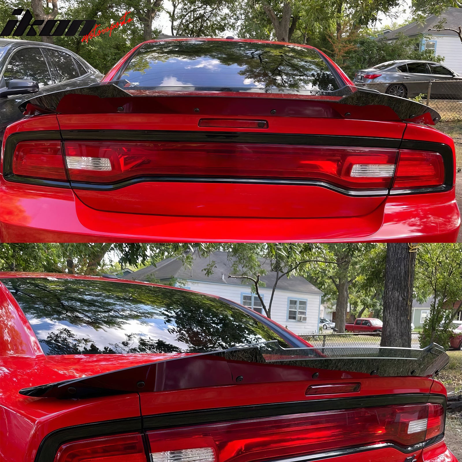 Fits 15-23 Dodge Charger SRT Hellcat Venom V2 Wickerbill Spoiler Gurney Flap PC