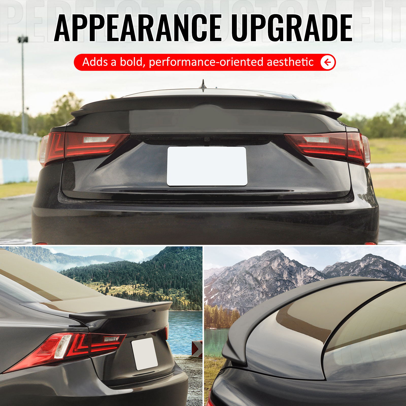Fits 16-26 Mazda MX5 MX-5 Miata Performance Style Trunk Spoiler Painted #41V Red
