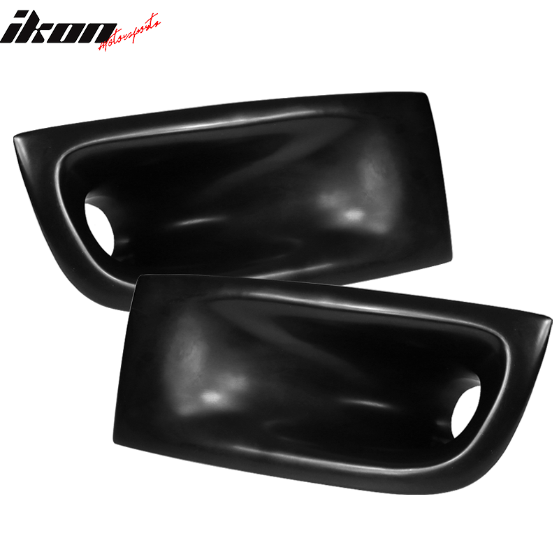 Air Intake Compatible With 1999-2000 Honda Civic, JS Style Black PU Front Bumper Intake Air Induction Ducts Vent By IKON MOTORSPORTS