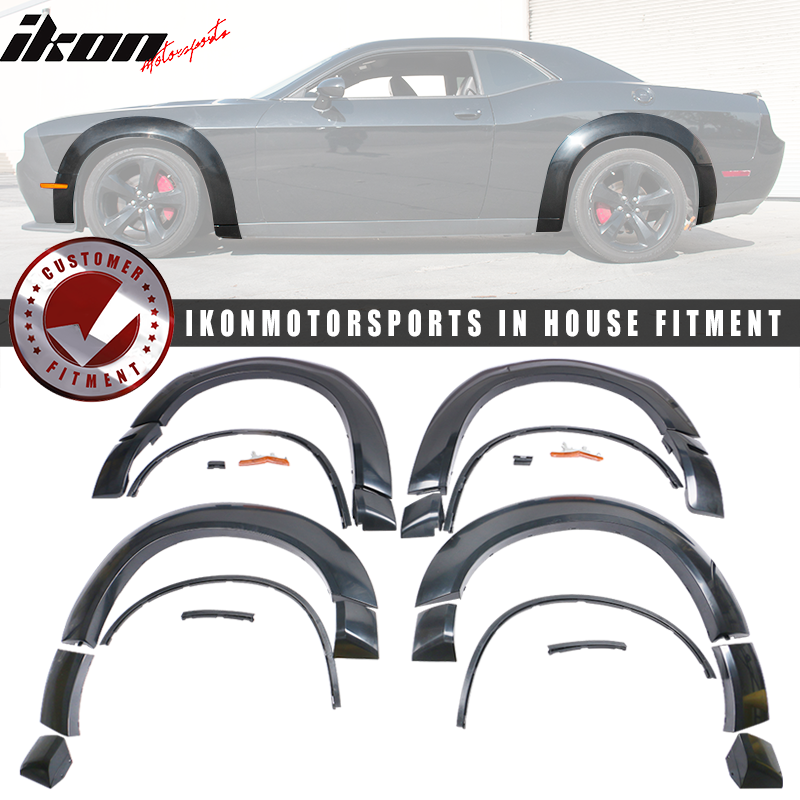 Fits 15-23 Dodge Challenger Front Lip + Fender Flare Hellcat to Demon Conversion