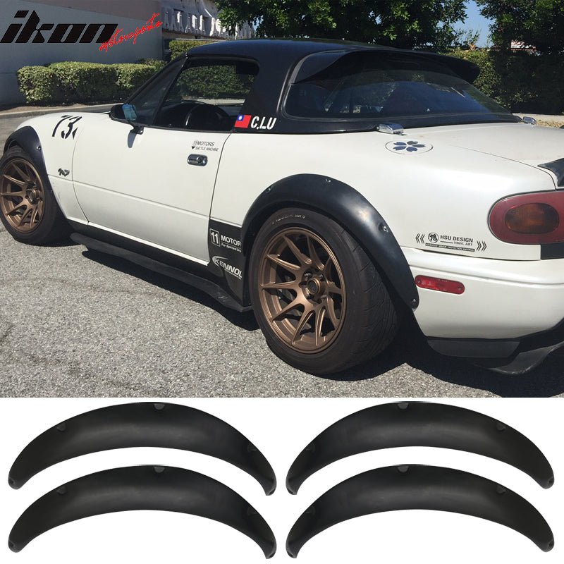 1990-1997 Miata NA MX5 4pcs Front + Rear 60mm Wide Fender Flares PU