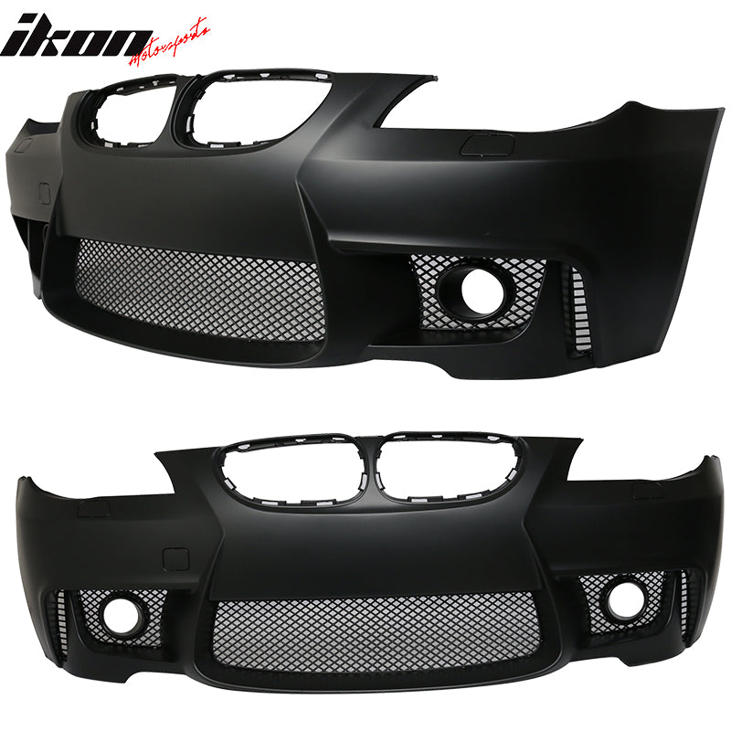 Fits 04-10 BMW E60 5-Series 1M Style Front Bumper Cover Replacement Full Kit PP