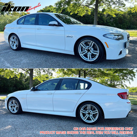 Fits 2011-2016 BMW F10 5-Series M5 Sedan M-Tech Style Side Skirts Unpainted