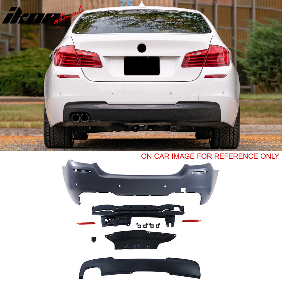 2011-2016 BMW F10 3 Series Sedan M-Tech Style Rear Bumper Cover 528i Diffuser