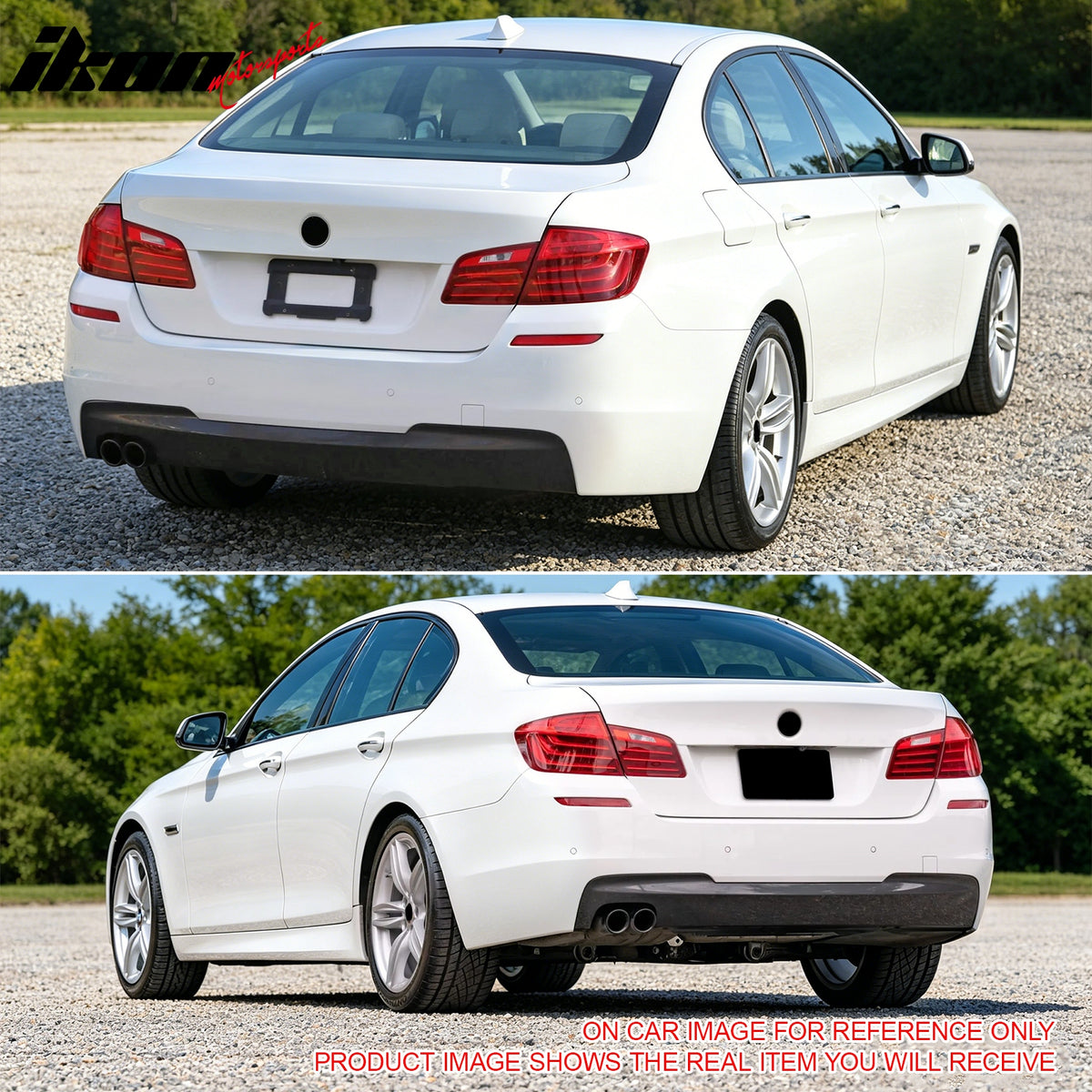 Fits 2011-2016 BMW F10 5-Series MT Style Rear Bumper Cover W/ 528i Diffuser