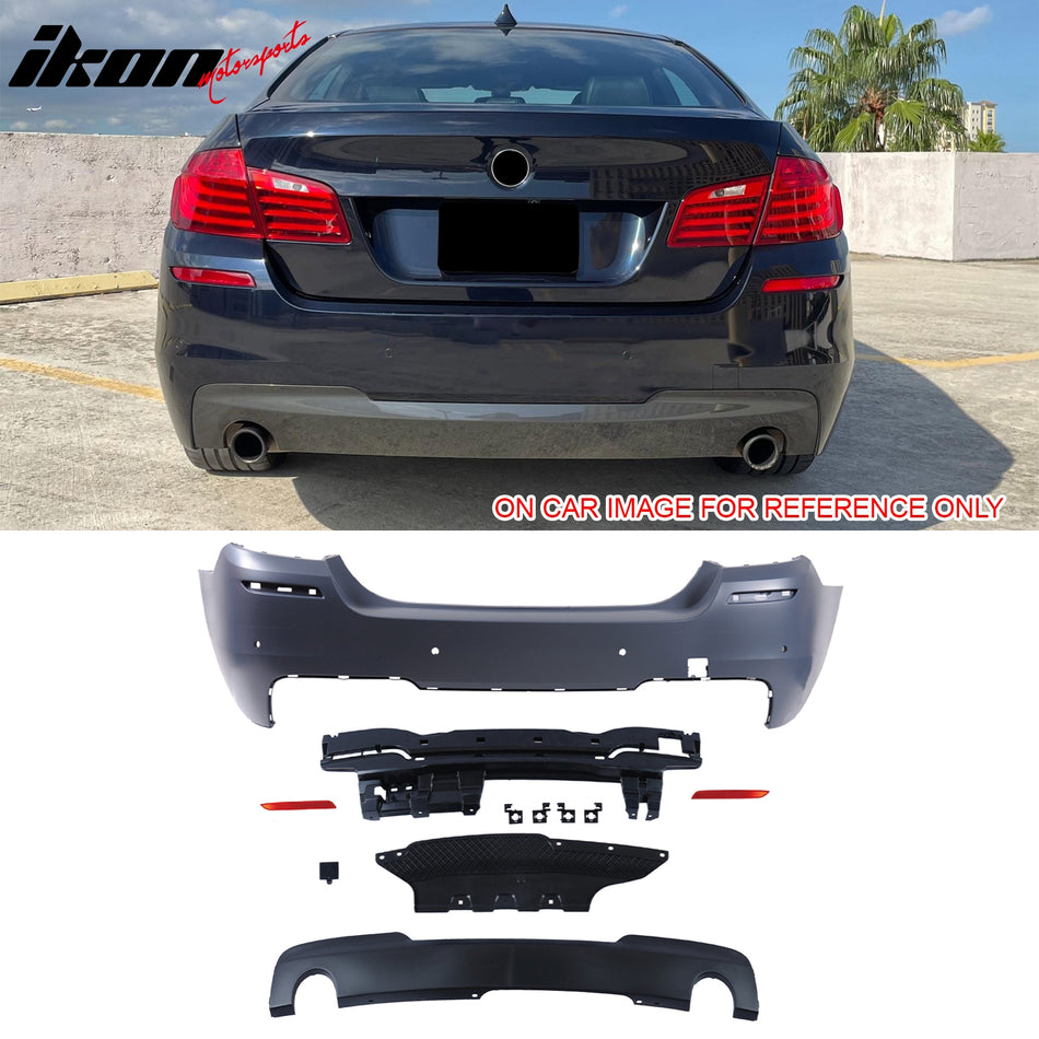 2011-2016 BMW F10 3 Series Sedan M-Tech Style Rear Bumper Cover 535i Diffuser