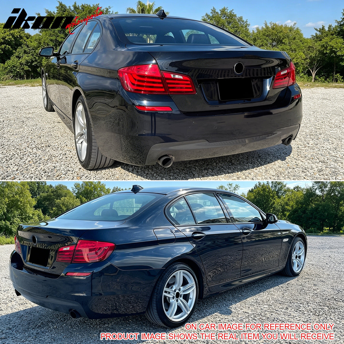 Fits 11-16 BMW 5-Series F10 Sedan 4DR M-Tech Rear Bumper Cover W/ 535i Diffuser