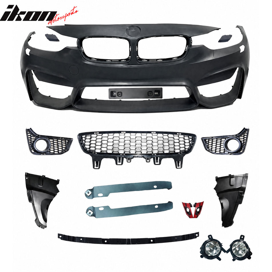 Fit 2012-2018 BMW 3-Series F30 Sedan/F31 Wagon M3 Style Front Bumper Cover