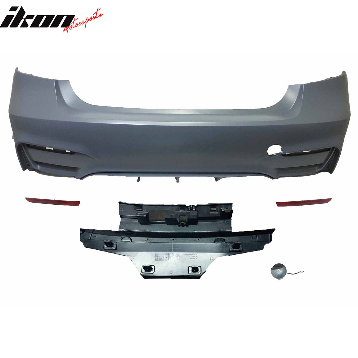 Fits 12-18 BMW F30 3 Series Sedan M3 CS Style Rear Bumper Quad Exhaust No PDC
