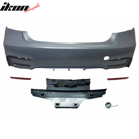 Fits 12-18 BMW F30 3 Series Sedan M3 CS Style Rear Bumper Quad Exhaust No PDC