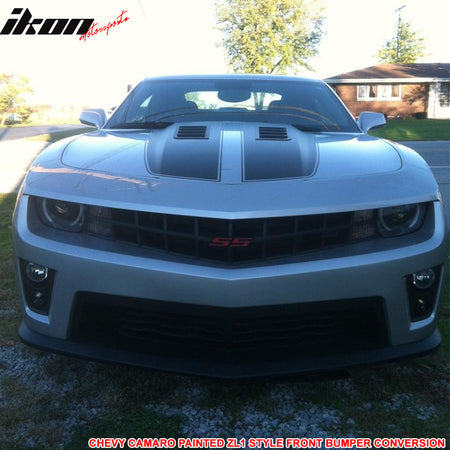 Fits 10-13 Camaro ZL1 Front Bumper Cover Painted Switchblade Silver Metallic