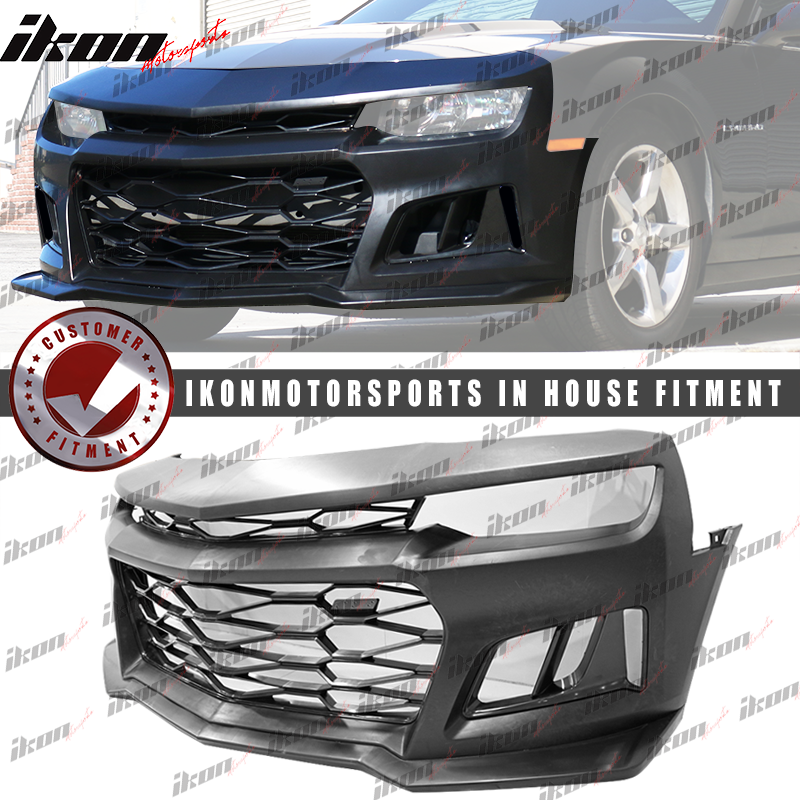 2014-2015 Chevy Camaro ZL1 Style Unpainted Black Front Bumper Cover PP