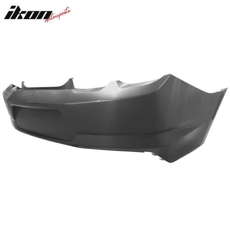 IKON MOTORSPORTS, Rear Bumper Cover Compatible With 2019-2023 Chevy Camaro, Factory Style Unpainted PP Rear Conversion Bodykit Replacement, 2020 2021