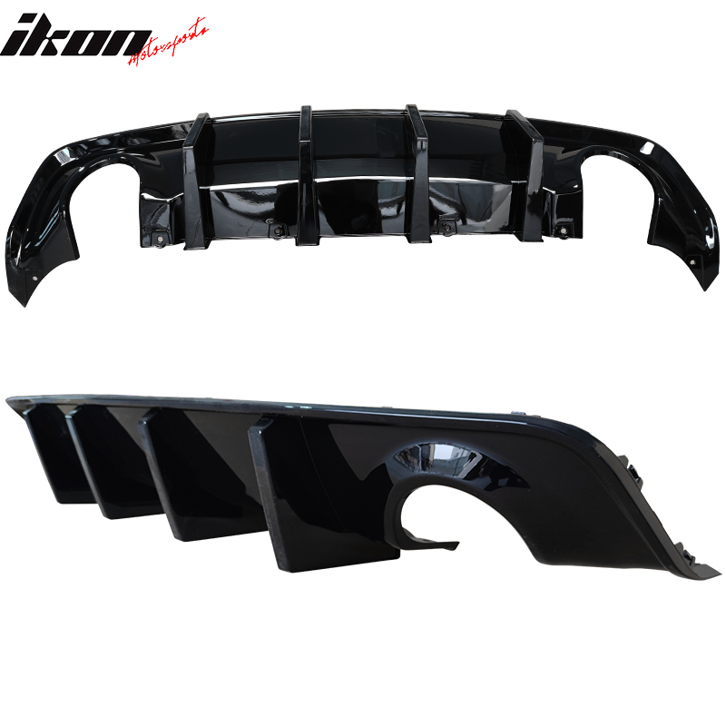 Fits 15-23 Dodge Charger Rear Bumper Conversion w/ Gloss Black Rear Diffuser Lip