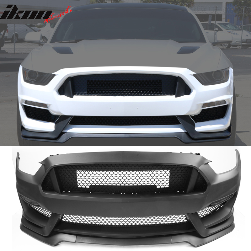 Painted Compatible With 15-17 For Ford Mustang GT350 Style Bumper Conversion PP Factory Material