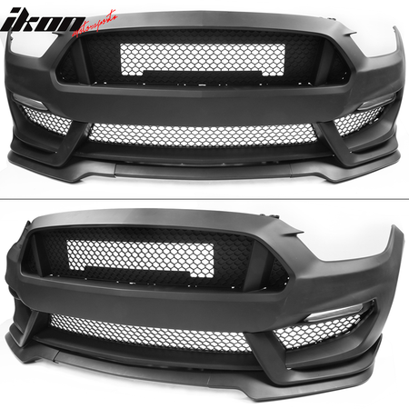 Painted Fits 15-17 For Ford Mustang GT350 Style Bumper Conversion PP OE Material