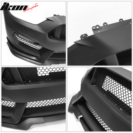 Fits 15-17 Ford Mustang GT350 Style Front Bumper Retrofit Cover Conversion PP