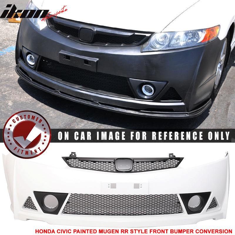 Buy Best Honda Civic Mugen Style Painted Taffeta White Front Bumper ...