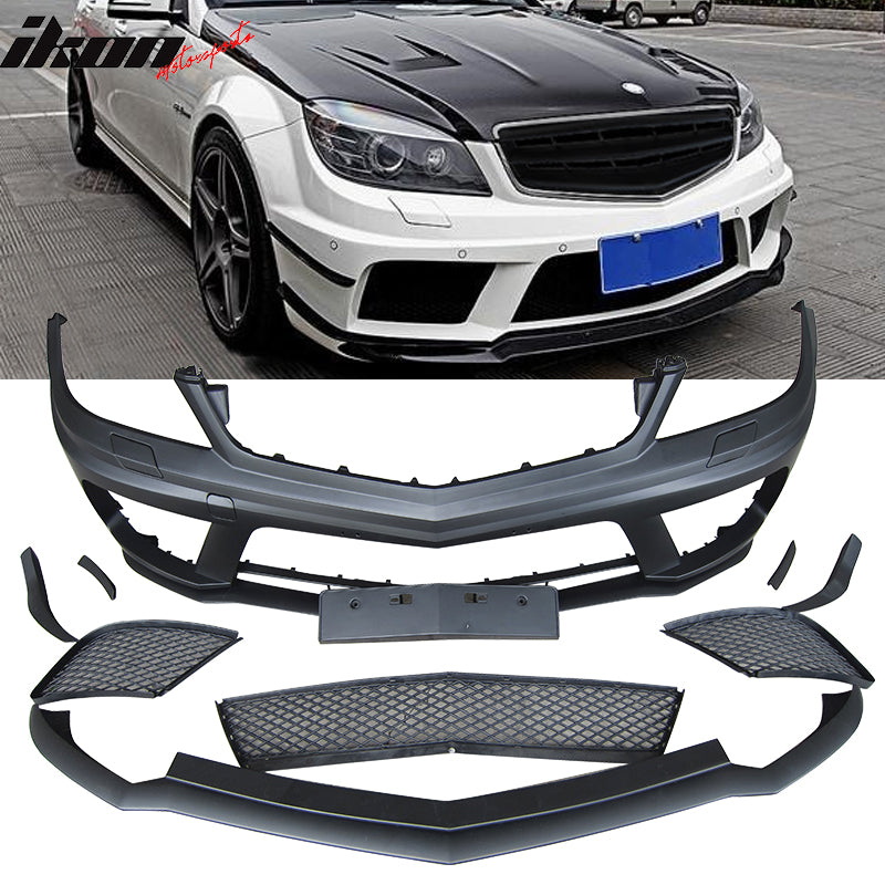 2008-2011 Benz W204 Black-Series Style Unpainted Front Bumper Cover PP