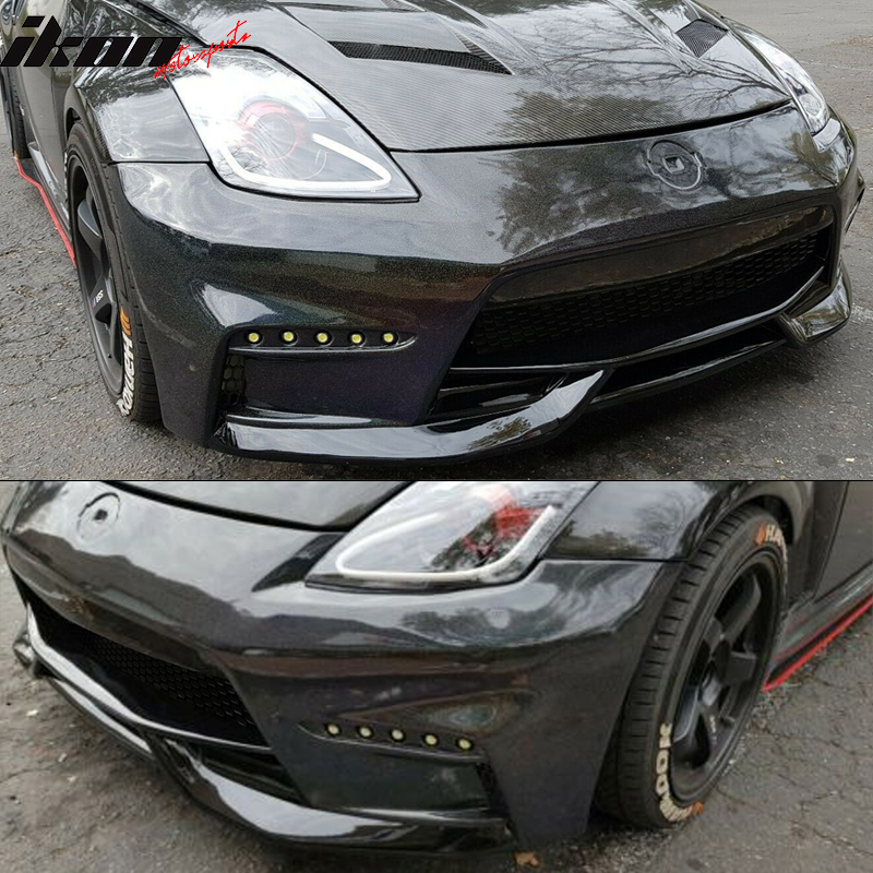 Front Bumper Compatible With 2003-2008 Nissan 350z, NIS Style Unpainted PP Protection by IKON MOTORSPORTS