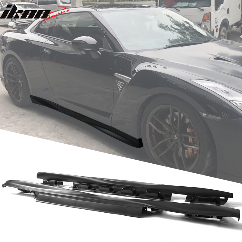 Fits 09-22 Nissan R35 GT-R Front + Rear Bumper Cover + Hood + 2PC Side Skirts PP