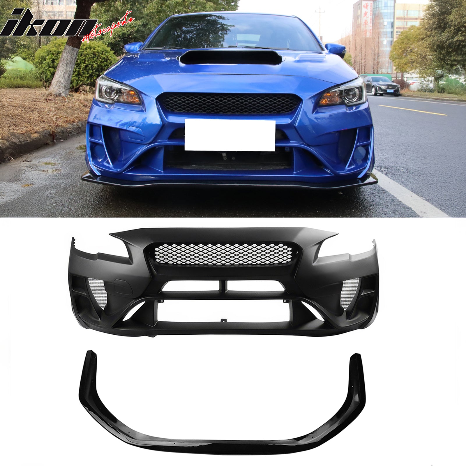 Fit 2015-2021 Subaru WRX/WRX STI Front + Rear Bumper Cover