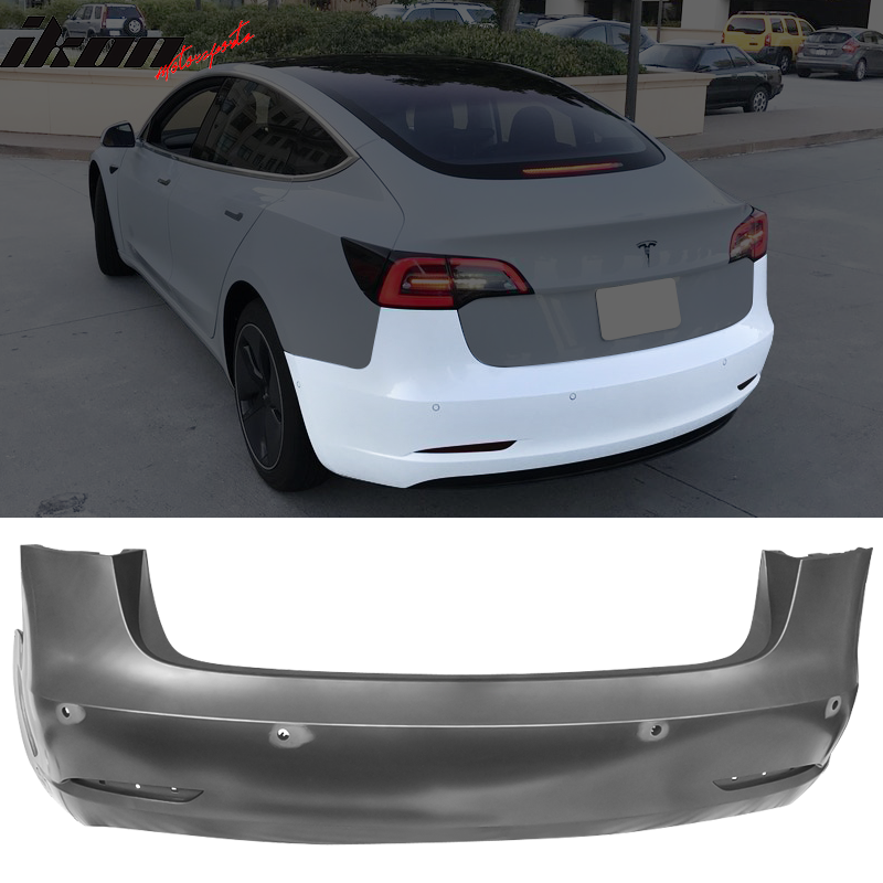 2017-2023 Tesla Model 3 OEM Style Unpainted Rear Bumper Conversion PP