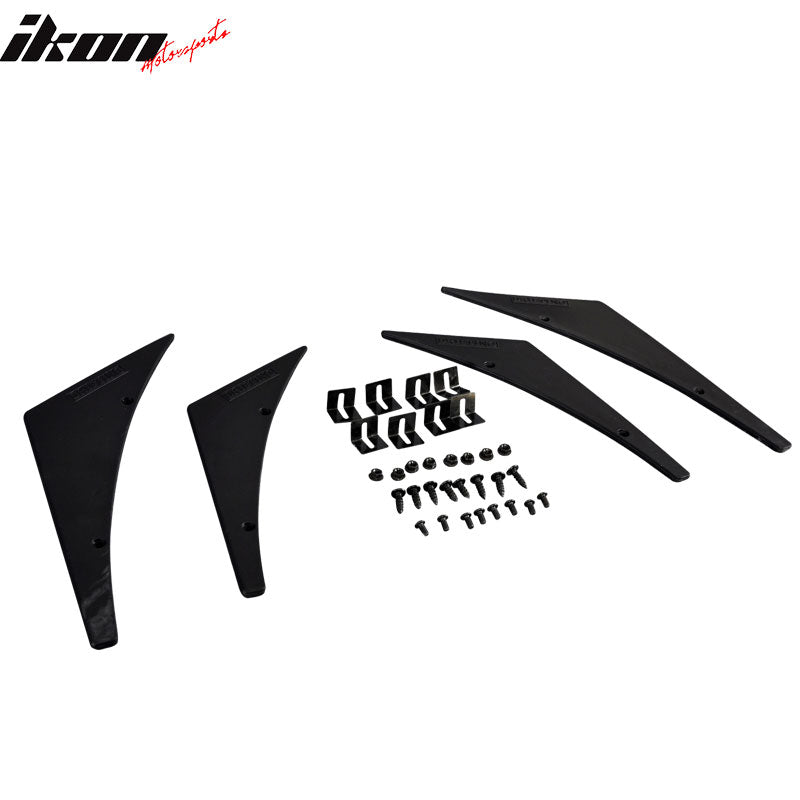 Compatible With GMC Front Bumper Lip Kit Splitter Fins Body Spoiler Canards Valence Chin