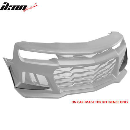 Fits 14-24 Camaro ZL1 Style Front Bumper Side Splitter Canards ABS Gloss Black