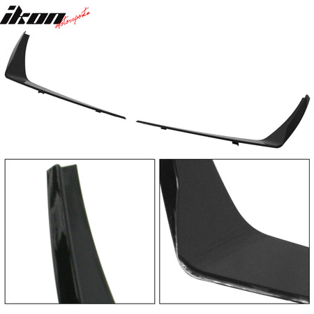 Fits 14-24 Camaro ZL1 Style Front Bumper Side Splitter Canards ABS Gloss Black