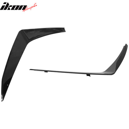 Fits 14-24 Camaro ZL1 Style Front Bumper Side Splitter Canards ABS Gloss Black