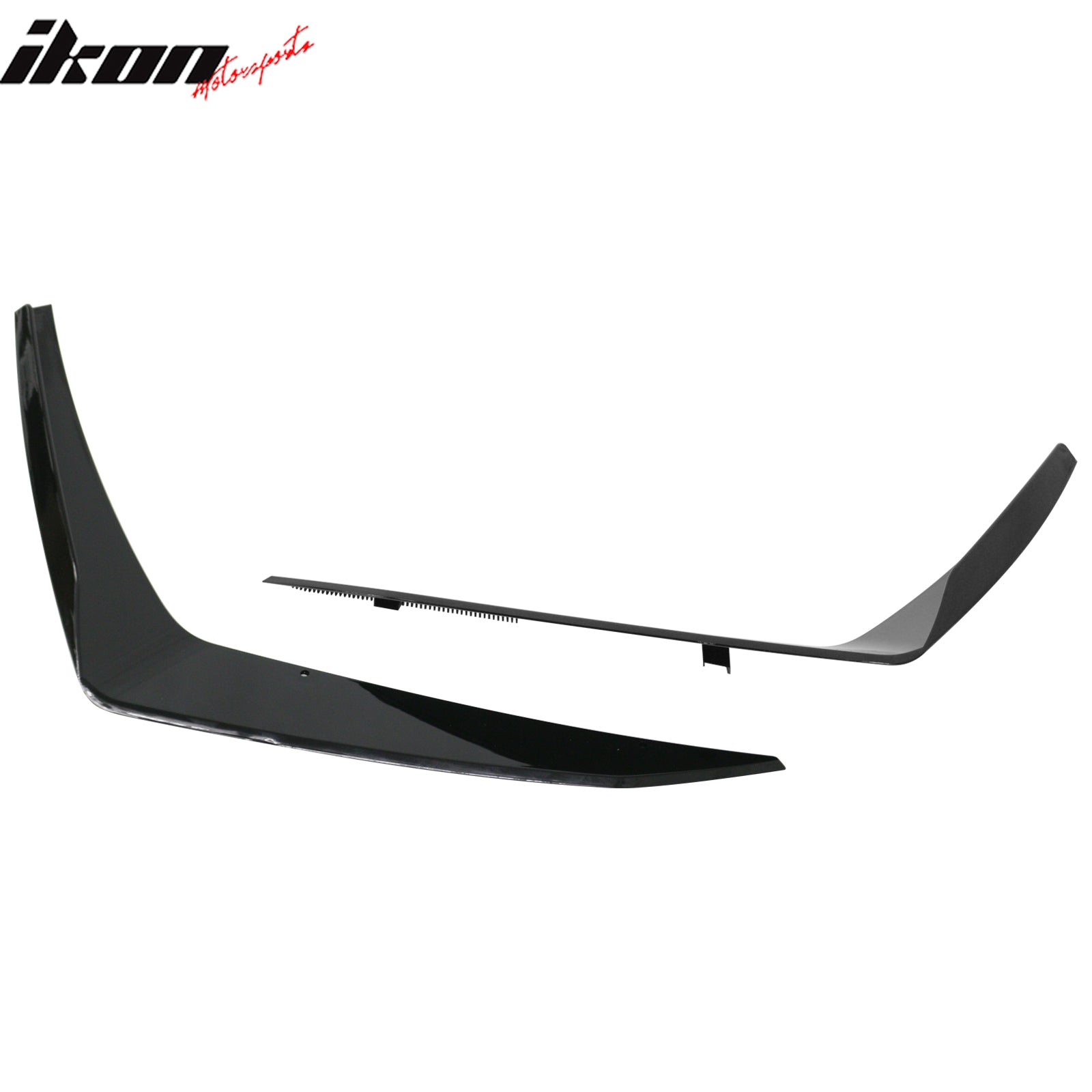 Fits 14-24 Camaro ZL1 Style Front Bumper Side Splitter Canards ABS Gloss Black