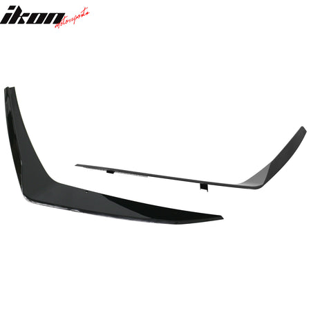 Fits 14-24 Camaro ZL1 Style Front Bumper Side Splitter Canards ABS Gloss Black