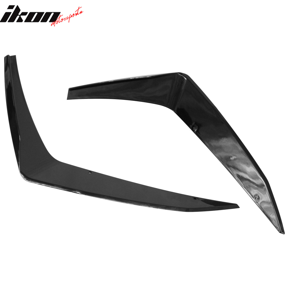 Fits 14-24 Camaro ZL1 Style Front Bumper Side Splitter Canards ABS Gloss Black