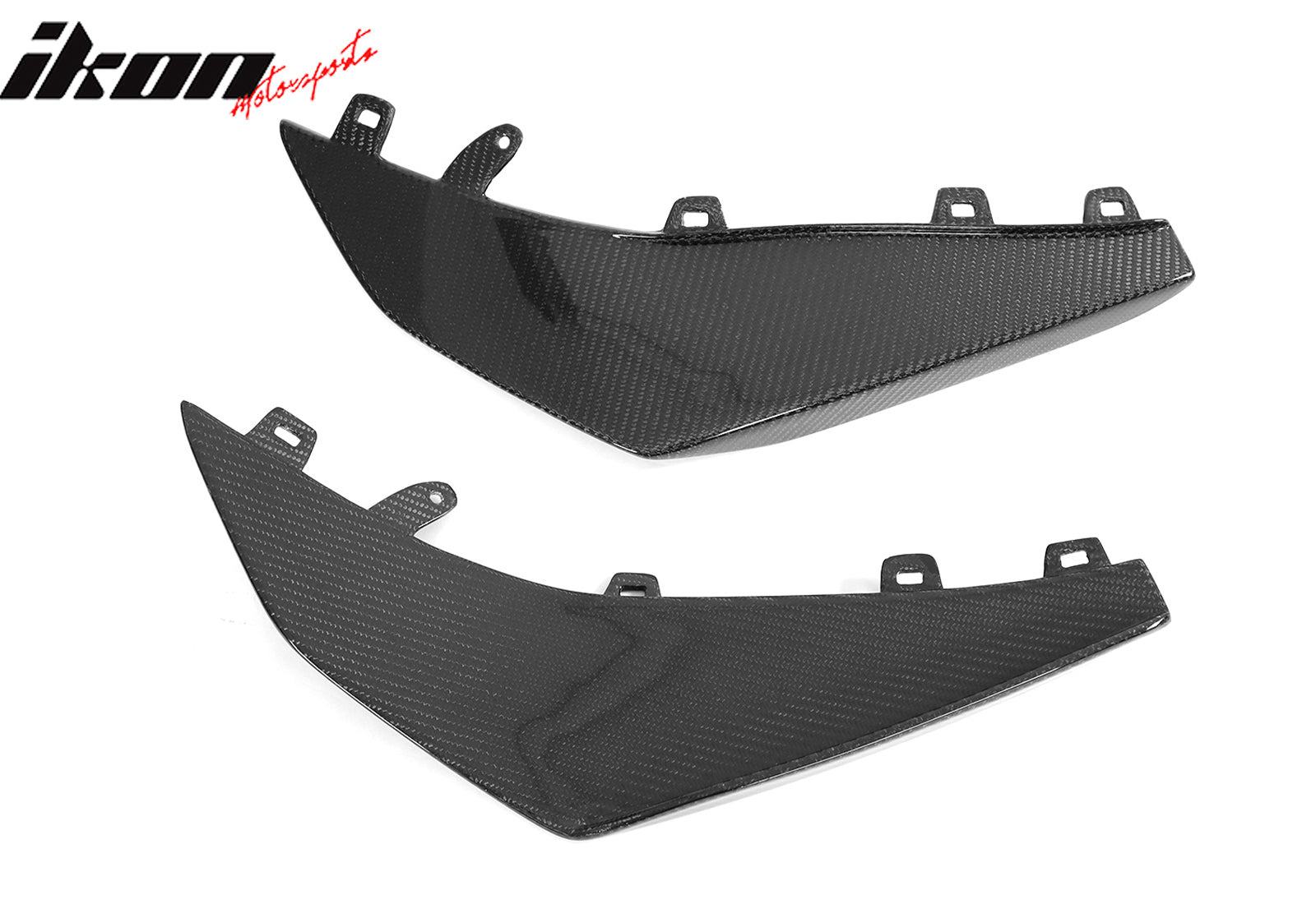 Fits 23-25 Chevrolet Corvette C8 Z06 E-Ray ZR1 Front Bumper Canards Carbon Fiber