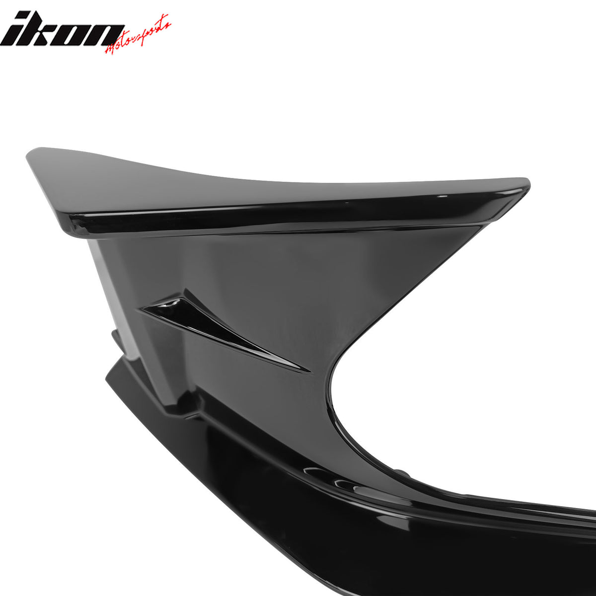 Fits 19-25 Toyota Corolla 5DR Front Bumper Canards Gloss Black ABS Side Spoiler