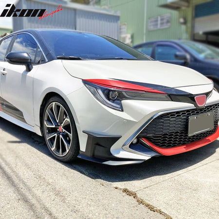 Fit 2019-2026 Toyota Corolla Auris E210 Hatchback Front Canards Matte Black