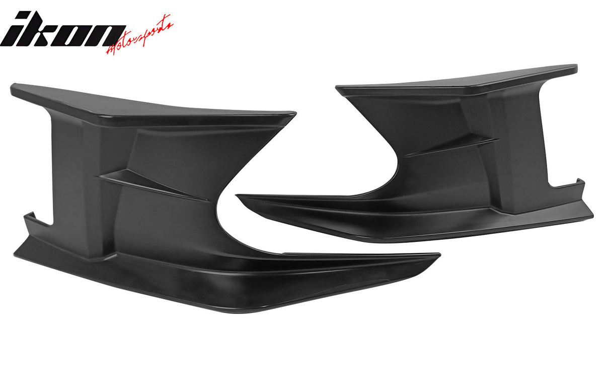 Fits 19-24 Toyota Corolla 5DR Front Bumper Canards Matte Black ABS Side Spoiler