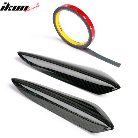 Universal Carbon Fiber Front Bumper Fin Canards Splitters V3 Style 4Pc Set