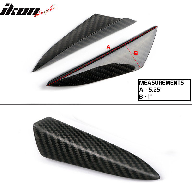 Universal Carbon Fiber Front Bumper Fin Canards Splitters V3 Style 4Pc Set