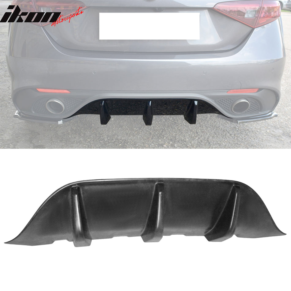 2017-2025 Alfa Romeo Giulia MX Style Unpainted Rear Bumper Diffuser PU