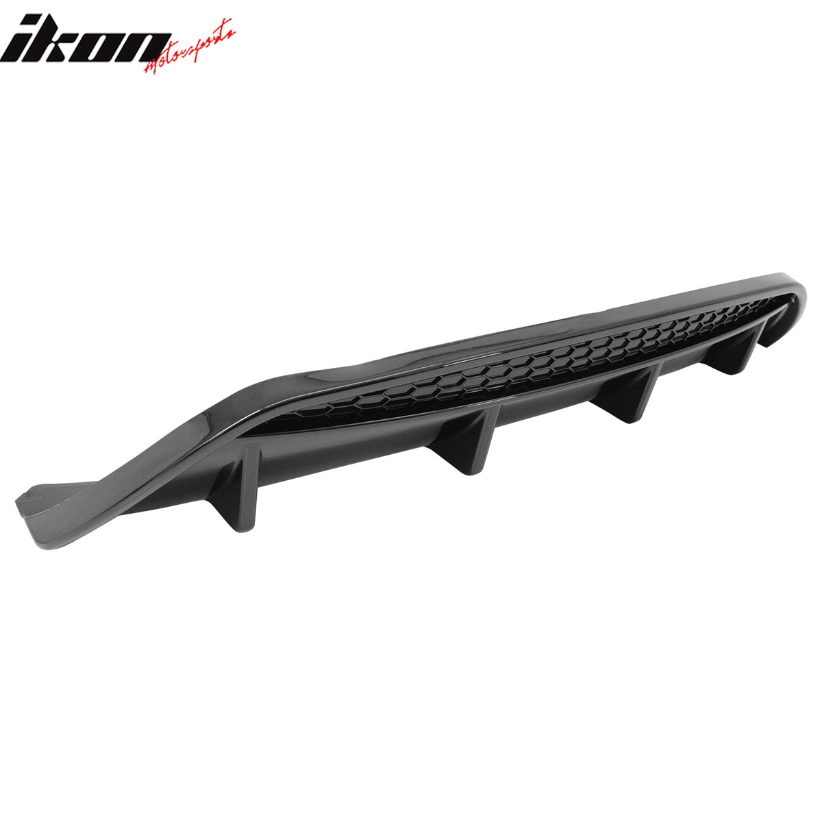 Fits 17-26 Alfa Romeo Stelvio Gloss Black V Style Rear Bumper Diffuser Guard ABS