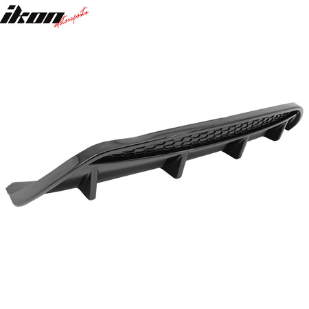 Fits 17-26 Alfa Romeo Stelvio Gloss Black V Style Rear Bumper Diffuser Guard ABS