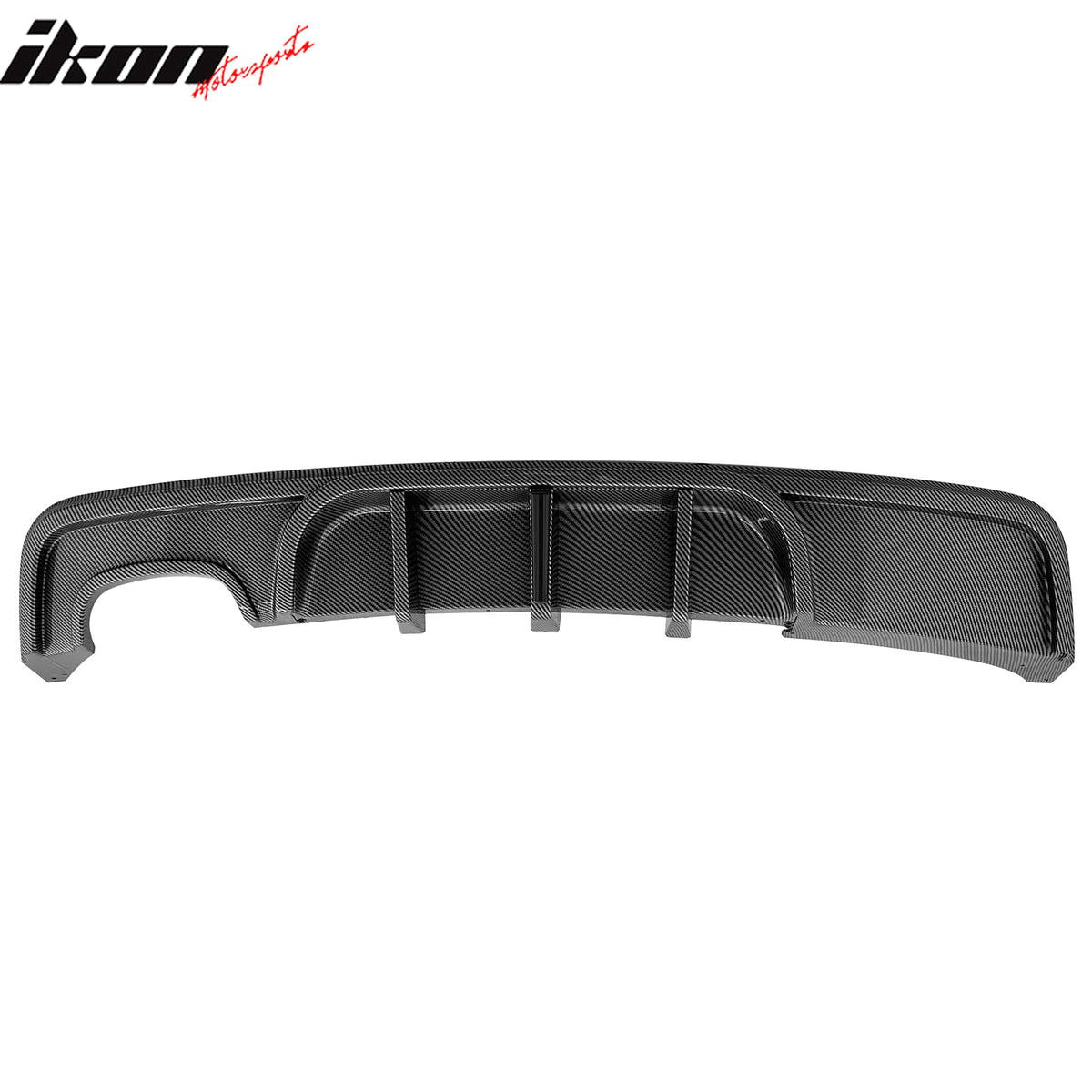 Fits 08-13 BMW E82 E88 M Performance Rear Diffuser W/ LED Carbon Fiber Print ABS