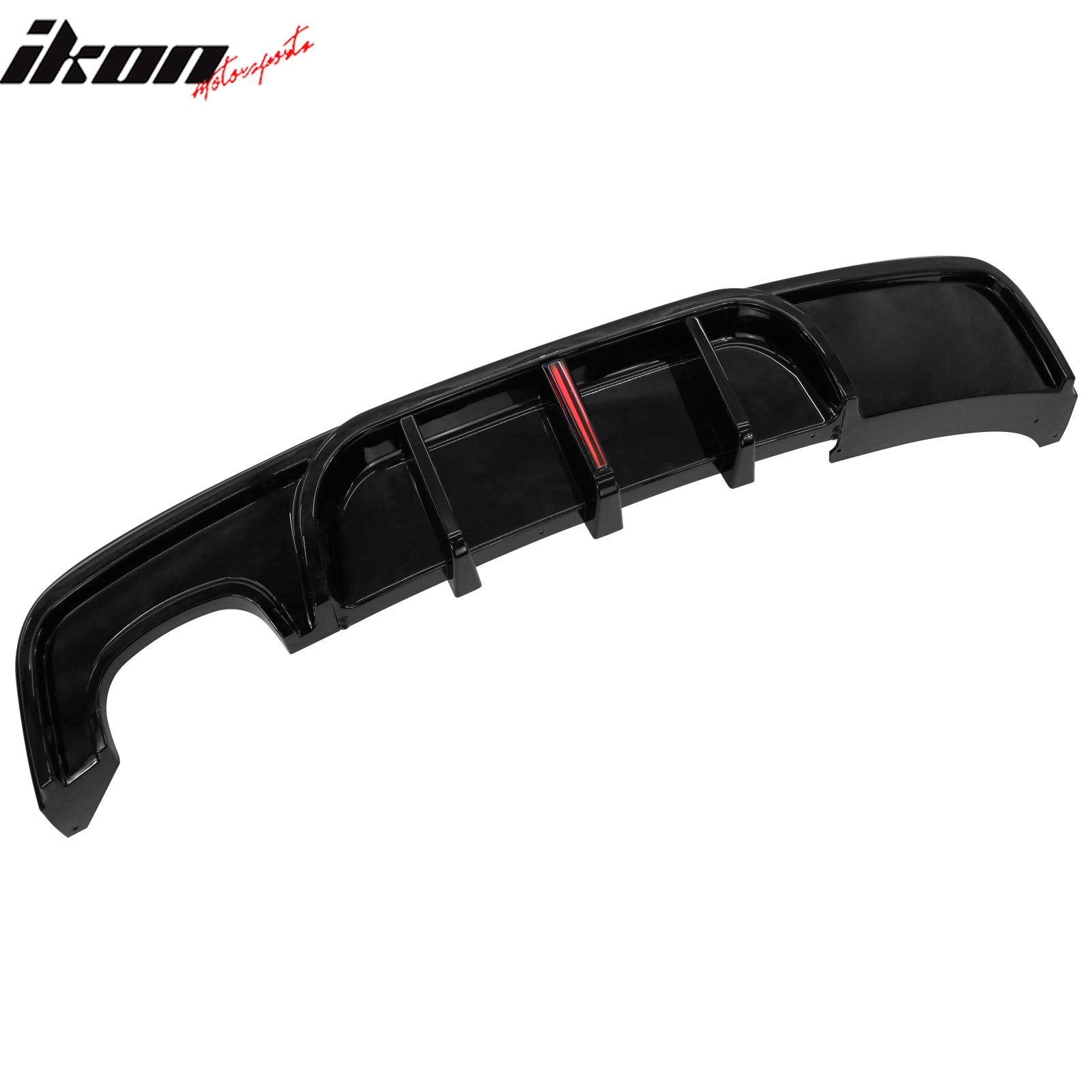 Fits 08-13 BMW 1-Series E82 E88 M Performance Rear Diffuser W/ LED Gloss Black