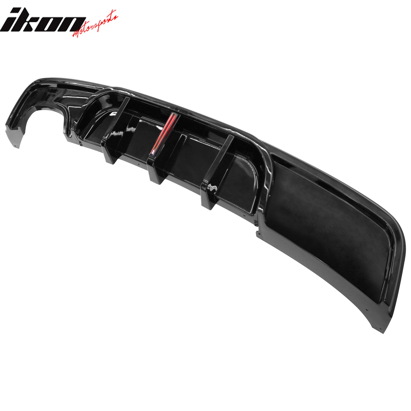 Fits 08-13 BMW 1-Series E82 E88 M Performance Rear Diffuser W/ LED Gloss Black
